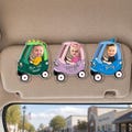 Custom Kids Photo Car Visor Clip: Personalized Fathers Day Gift for Dad, Drive Safe Daddy Visor Clip, Custom Baby Face Keychain, Papa Gifts