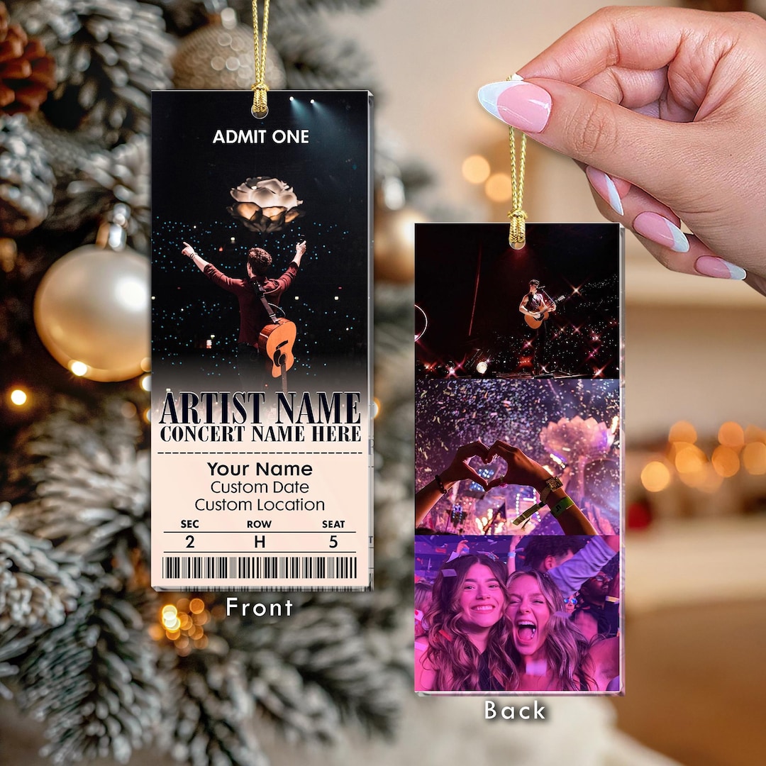 Concert Keychain Personalized Acrylic Favorite Concert Ticket Keychain: Music Lover Gift ...