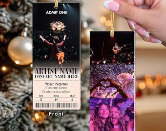 Personalized Acrylic Favorite Concert Ticket Keychain: Music Lover Gift Keepsake
