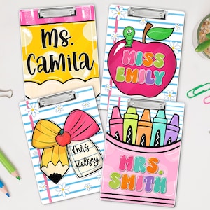 Custom Name Teacher Clipboard: Personalized Teacher Appreciation Gifts, End Of School Teacher Gift