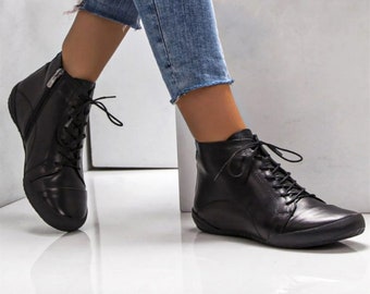 WOMEN ANKLE BOOTS, Women Boots, Women Genuine Leather Boots, Women Handmade Boots, Gift For Women,  high Women's Boots With Pointed Toe