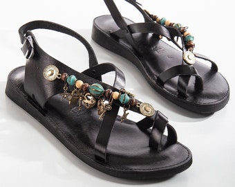 Women Genuine Leather Sandals, barefoot sandals, leather slippers, fancy women sandals, flip-flop sandals, Casual Gladiator Sandals