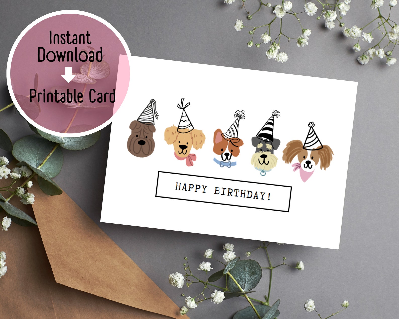 Printable Birthday Card Dogs digital - Il 1588xN.5672185884 Ifz4