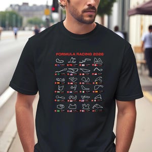 Formule 1-raceschema 2026 T-shirt: Motorsport Fan Apparel