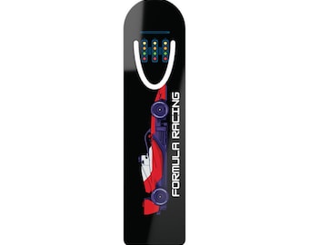 Formula Car Metal Bookmark: Racing Design, Speed Learning Gift
