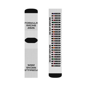 Formula Racing 2026 sokken | Sublimatieprint motorsportschema