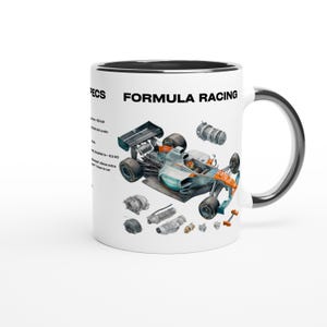 Taza de café con especificaciones de Fórmula 1 2026 - Decoración de deportes de motor