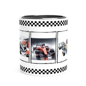 Retro Race Car Mug: Formula Racing Enthusiast Coffee Cup