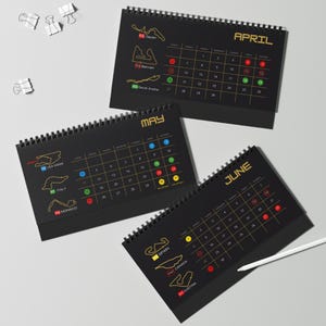 Formula Racing 2025 Schedule Desktop Calendar, Black Gold, Dates ...