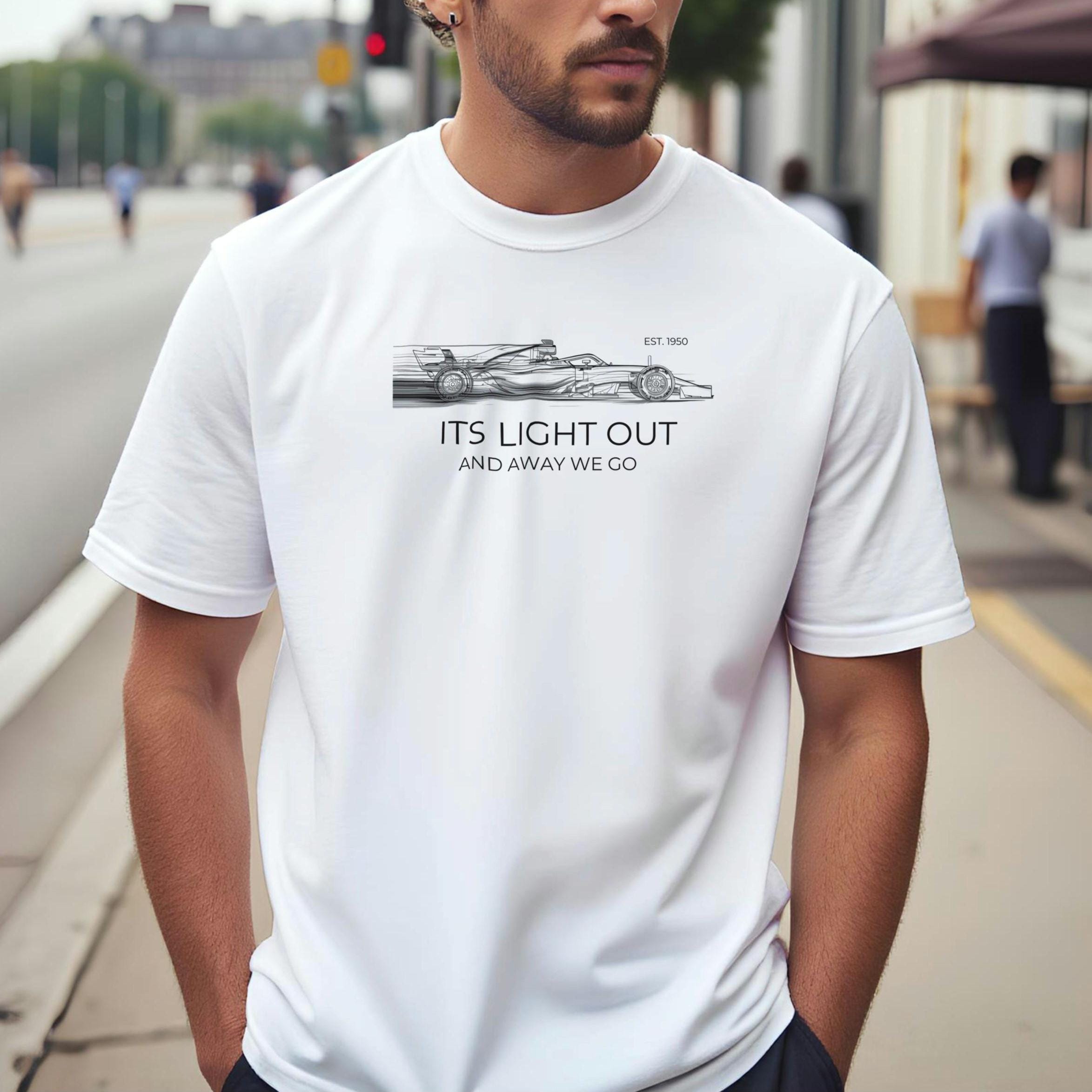 Formula Racing T-Shirt - Lights out and away we go, Motorsports Fan Tee