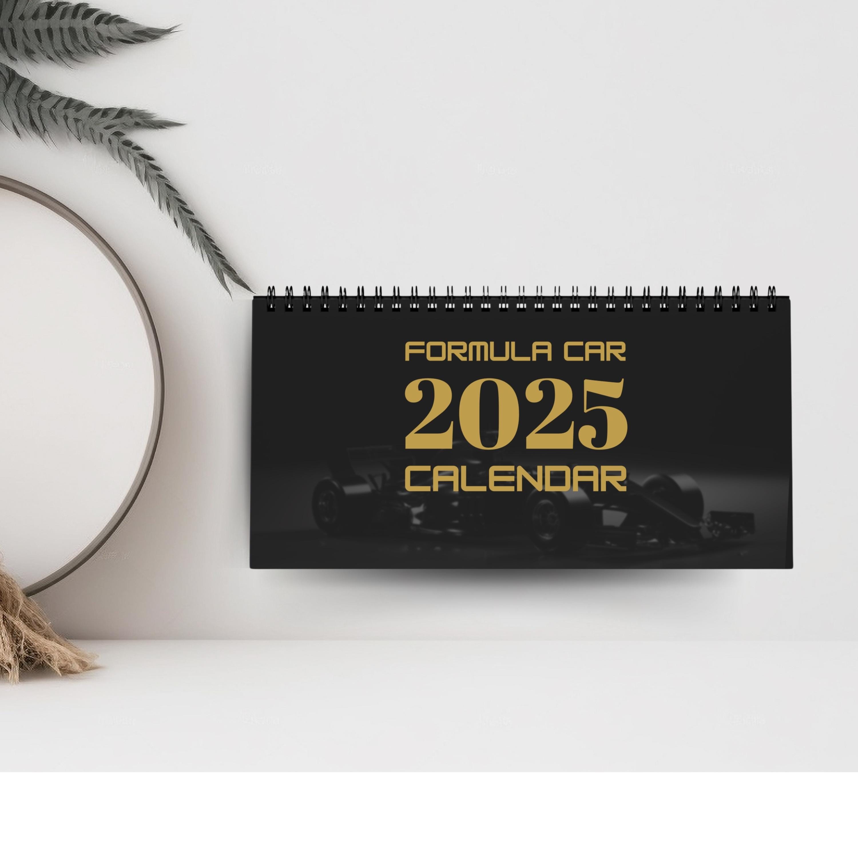 Formula Racing 2025 Schedule Desktop Calendar, Black Gold, Dates ...