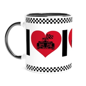Tazza da caffè Love Formula Racing: regalo per gli appassionati di auto da corsa