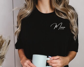 Mama Tshirt | Geschenk personalisiert | Geschenk zur Geburt | Geschenkidee | Momlife | Mama 2024 | Mom to be | Geschenk Geburtsjahr |