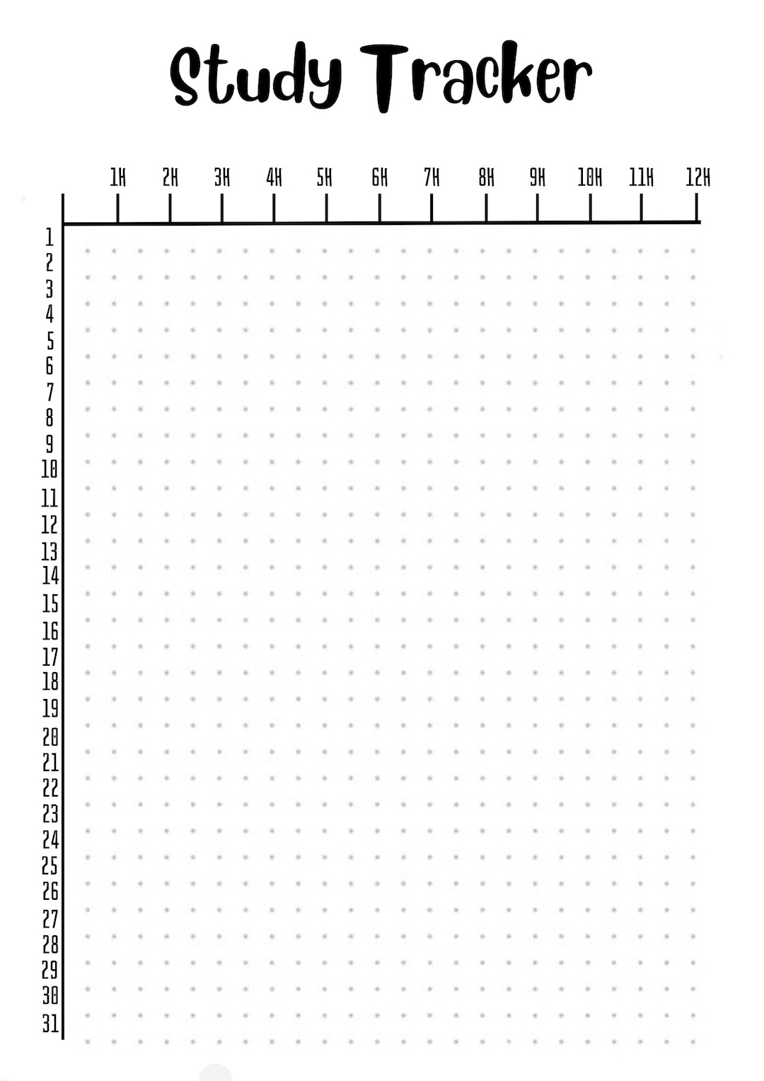 Study Tracker - Etsy