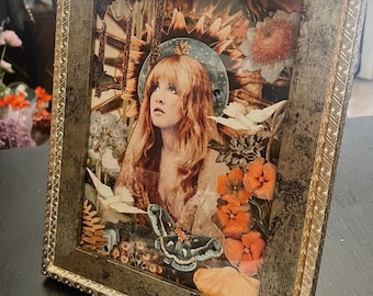 Lámina artística original de Stevie Nicks, 21 x 15 cm.