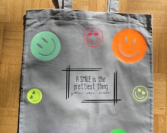 Bolsa de compras, bolsa de yute, bolsa de tela, bolsa de regalo con frases