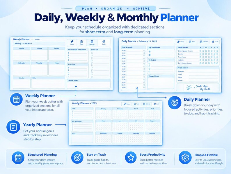 Ultimate Onenote Planner 2025 2026 Digital Planner Habit Tracker Goal ...
