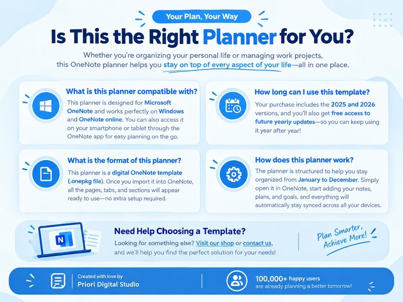 Ultimate Onenote Planner 2025 2026 Digital Planner Habit Tracker Goal ...