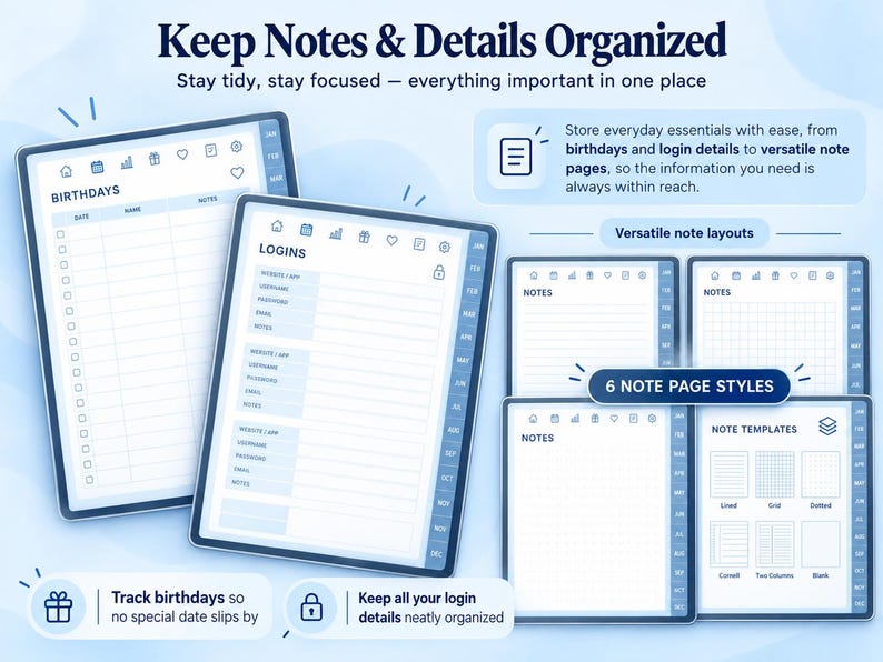 2025 2026 Remarkable 2 Daily Planner Digital Planner Hyperlinked PDF ...
