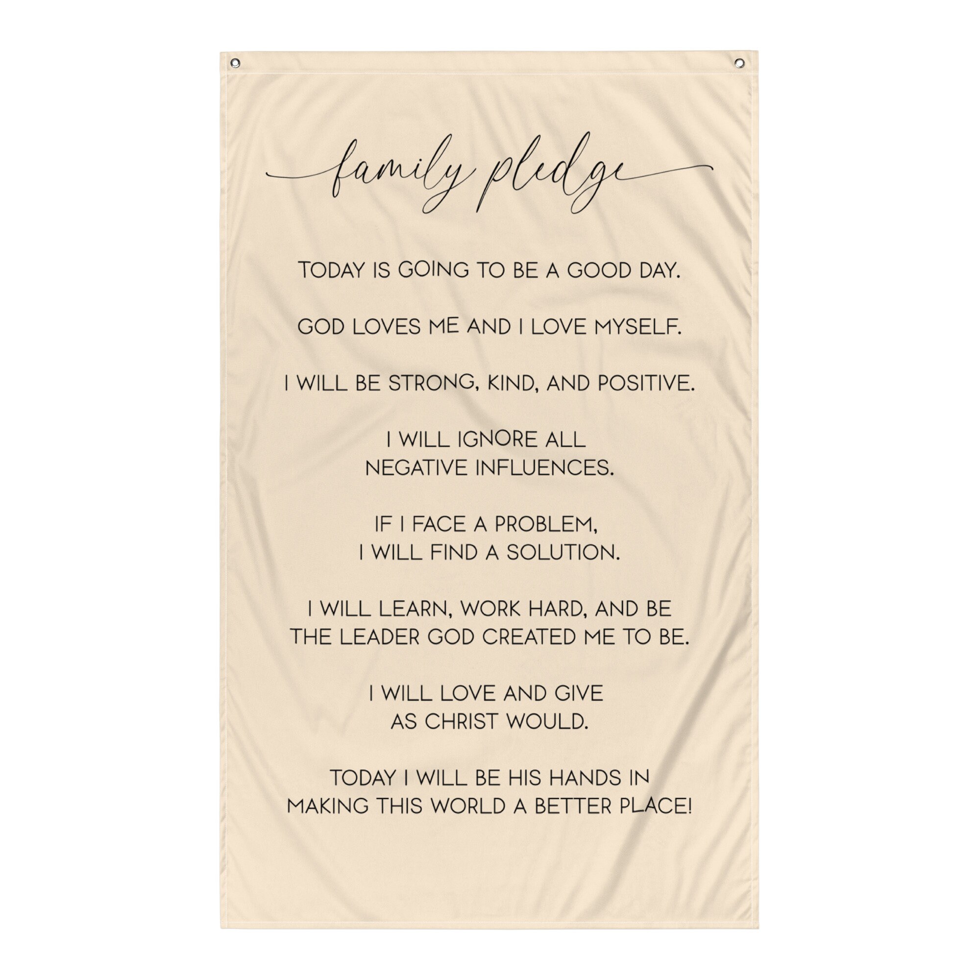Custom Family Pledge Banner for Home Wall Decor Family Pledge Flag for ...