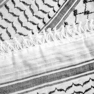 Original Al-Bulbul Kufiya Keffiyeh Handmade by Palestinian refugees 100% of proceeds go to supporting Palestinian businesses image 6