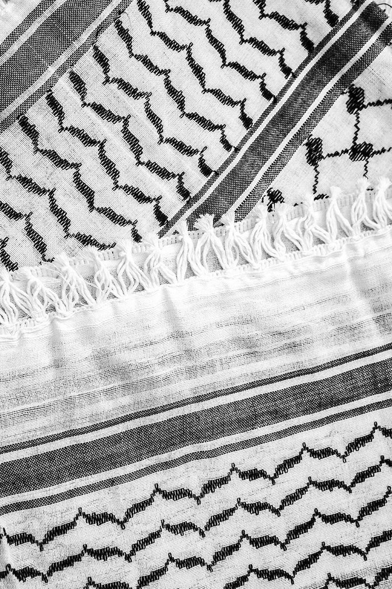 Original Al-Bulbul Kufiya Keffiyeh Handmade by Palestinian refugees 100% of proceeds go to supporting Palestinian businesses image 6