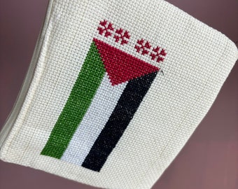 Fait main en Palestine - Porte-monnaie Tatteez - Drapeau de la Palestine - Soutenez les entreprises palestiniennes