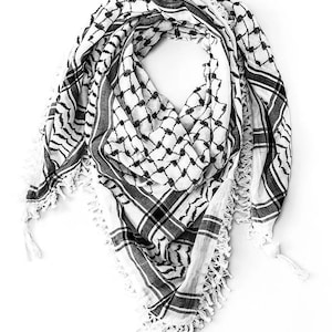 Original Al-Bulbul Kufiya Keffiyeh Handmade by Palestinian refugees 100% of proceeds go to supporting Palestinian businesses image 7