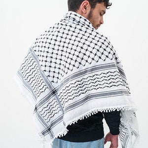 Original Al-Bulbul Kufiya Keffiyeh Handmade by Palestinian refugees 100% of proceeds go to supporting Palestinian businesses image 3
