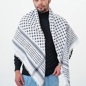 Original Al-Bulbul Kufiya Keffiyeh Handmade by Palestinian refugees 100% of proceeds go to supporting Palestinian businesses image 2