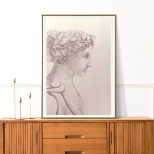 Poster der Göttin Aphrodite Skulptur, A4, A3 oder A2.
