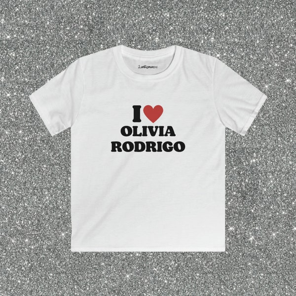 I Love Olivia Rodrigo Baby Tee, Y2K Slogan T-Shirt, GUTS World Tour, Olivia Rodrigo Tour, Sour Album, 2000s Crop Top, Funny Slogan