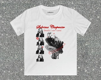 T-shirt Sabrina Carpenter, t-shirt graphique Coquette de l'an 2000, e-mails que je ne peux pas envoyer d'album, visite de Sabrina Carpenter, Sabrina Merch, t-shirt pour bébé des années 2000