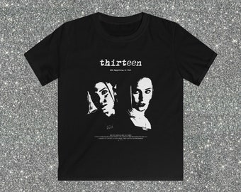 Thirteen Baby Tee, Grunge Cropped T-shirt, Psychological Thriller Movie, Gifts for Movie Lovers, Y2K Funny Top, Brad Pitt Unique Tee