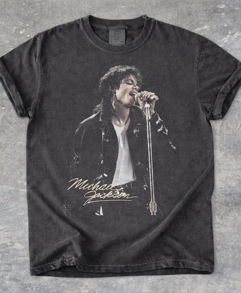 Youth and Adult #Michael #Jackson Vintage Graphic T-Shirt, Unisex Cotton Tee image 3