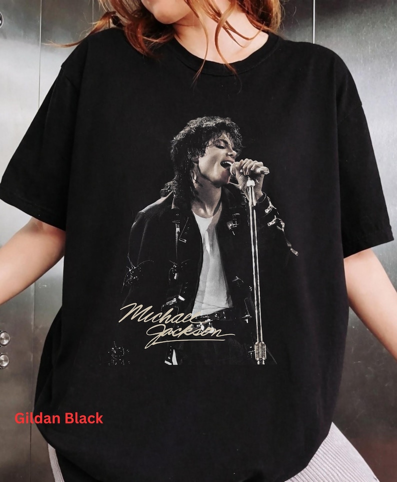 Youth and Adult #Michael #Jackson Vintage Graphic T-Shirt, Unisex Cotton Tee image 2