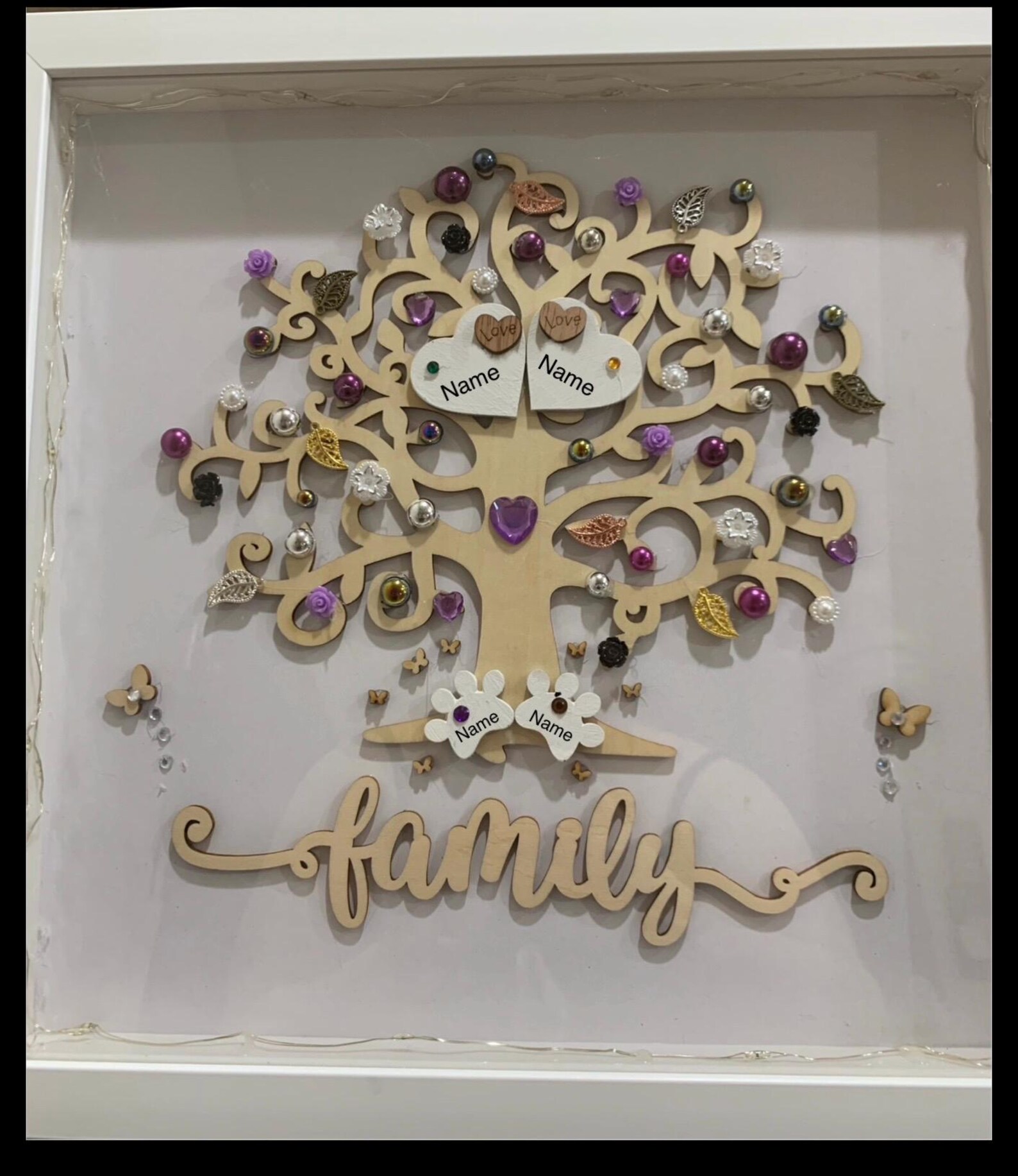 Shadow Box Tree Personalized Family Tree Shadow Box Frame - Etsy