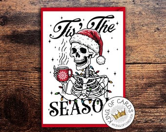 Funny Spooky Skeleton Christmas Card | Alternative Greetings
