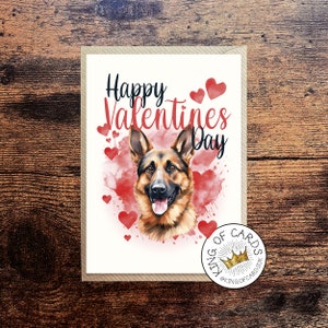 Valentinstag Karte Deutscher Schäferhund - Hundebesitzer - Hundebesitzer - Grußkarte - 13 x 18cm - mit kostenloser Post
