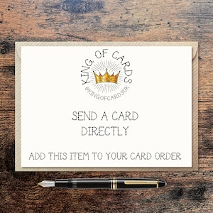 Complemento para enviar una tarjeta: compre junto con una tarjeta de felicitación para enviarla directamente al destinatario con un mensaje personal