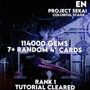 En Server/ 114K+ gemas/ 7+ 4* Tarjetas/ Project Sekai/ Hatsune Miku: Colorful Stage