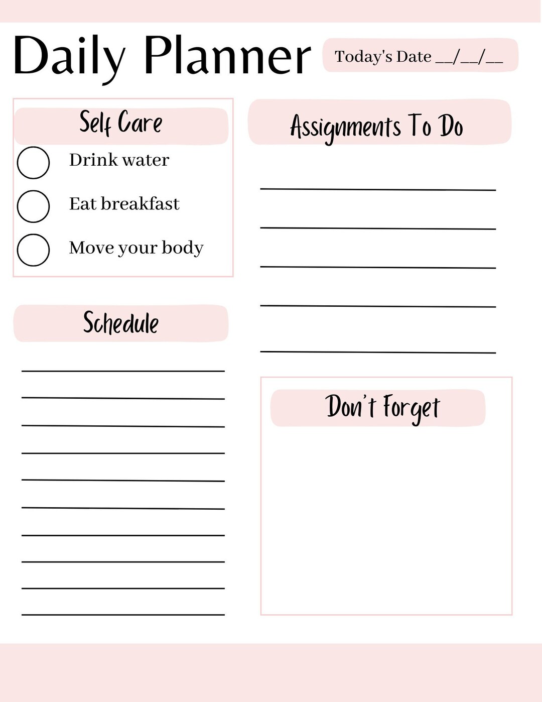 Printable Daily/weekly/monthly Calendar Bundle - Etsy
