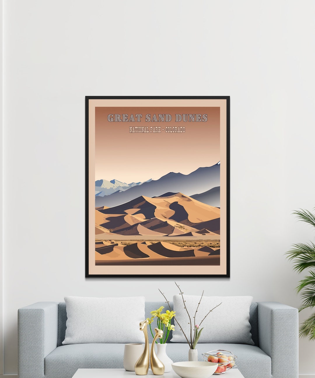 Great Sand Dunes National Park Colorado Printable Wall Art, Vintage ...