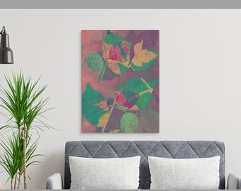 Original Printable Wall Art Abstract Botanical Print, Colorful Nature Inspired Wall Art, Modern Botanical Home Decor Gift