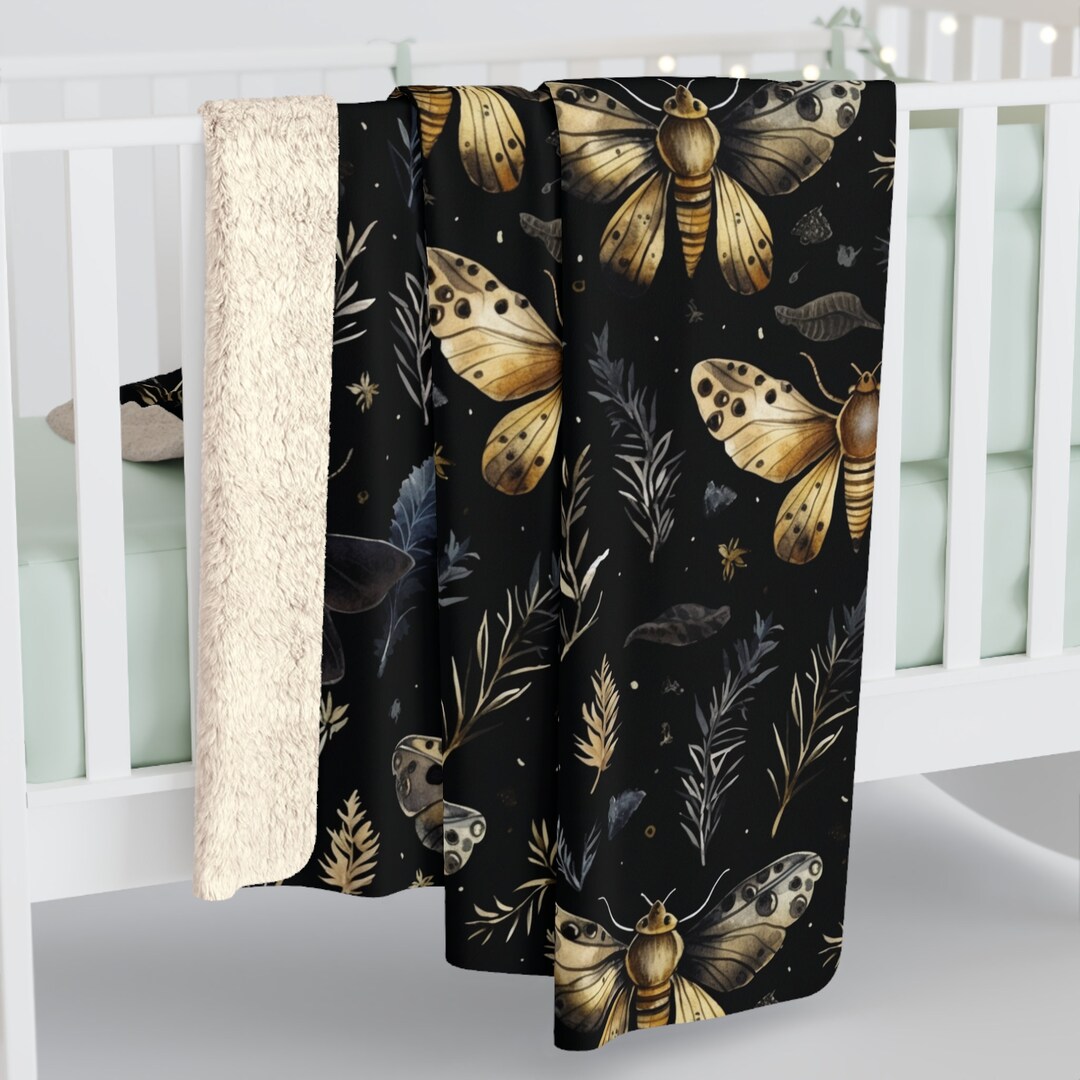 Dark Cottagecore Blanket, Cottagecore Decor, Sherpa Fleece Blanket ...