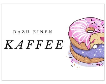 Donat & Coffee Premium Poster on matte paper