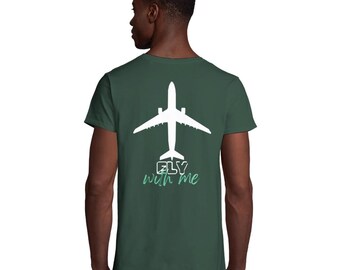 Premium unisex crew neck T-shirt Fly with me - Organic cotton T-shirt for men with a slim fit | SOL'S Pioneer Men 03565