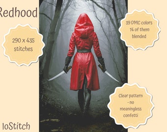 Emancipated Redhood - Cross Stitch pattern PDF, Pattern Keeper compatible, Saga