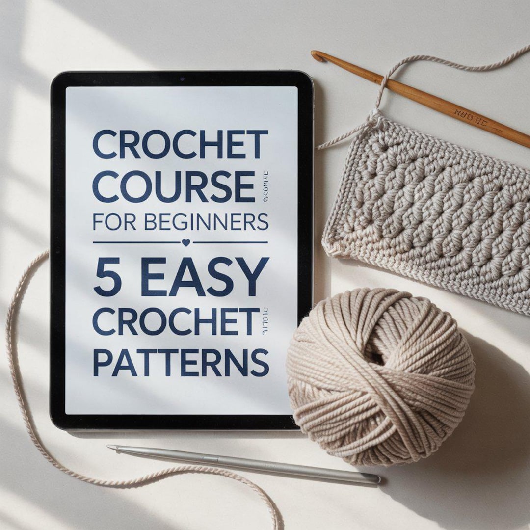 CROCHET COURSE: 5 Easy Crochet Patterns!! (english) - Etsy UK