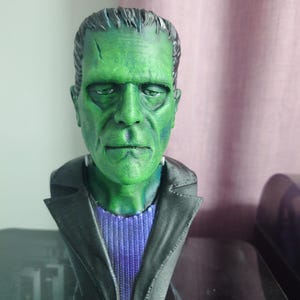 hand painted Frankenstein monster bust
